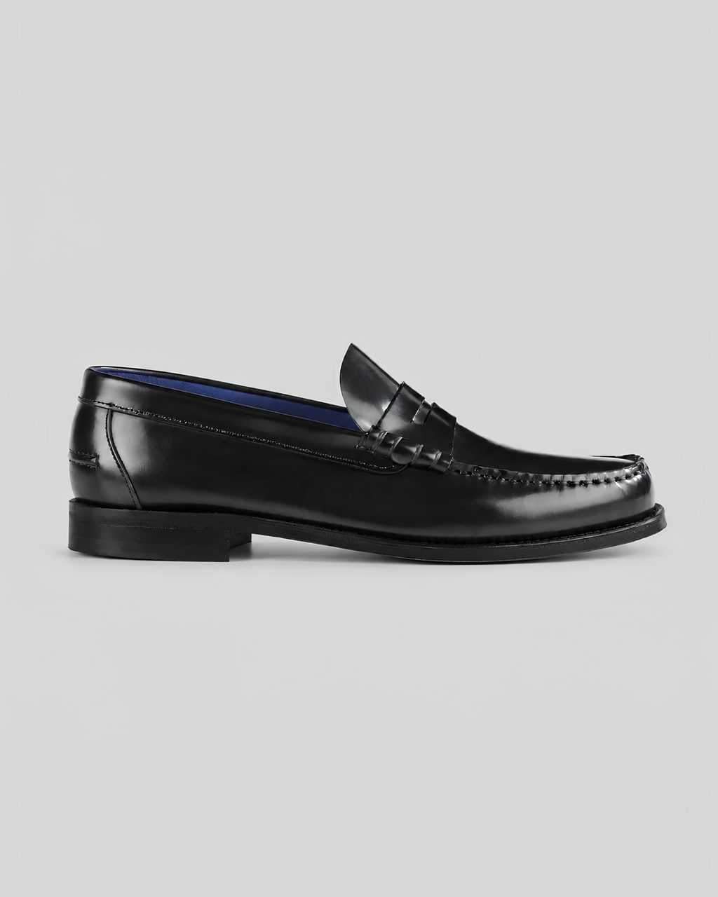 Black Polido Leather Loafer Side View