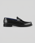 Black Polido Leather Loafer Side View