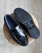 Black Polido Leather Loafer top and bottom view