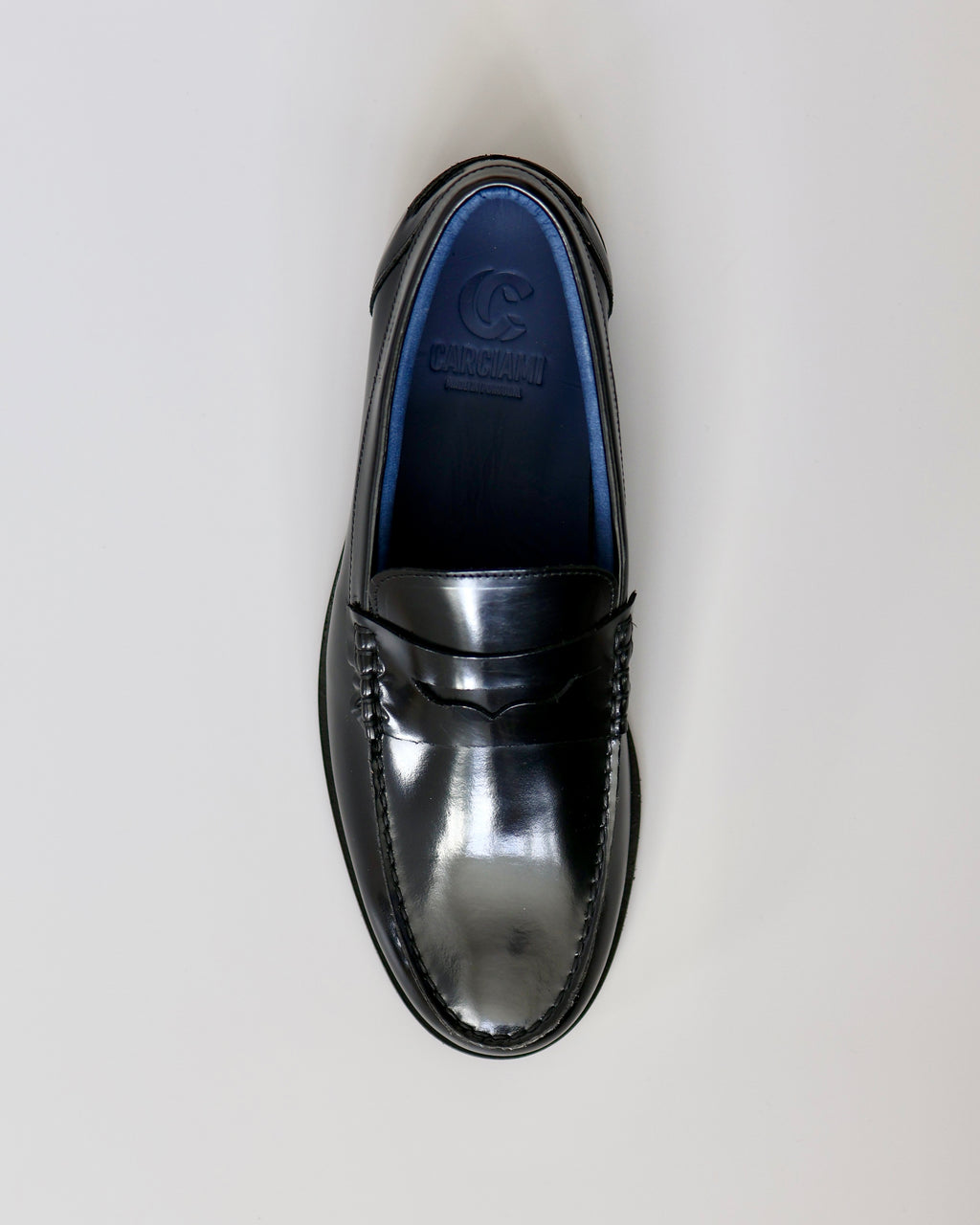 Black Polido Leather Loafer Top View